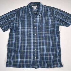 Columbia Shirt Button Plaid Outdoor Hiking Camping Fishing Office Summer Gorp